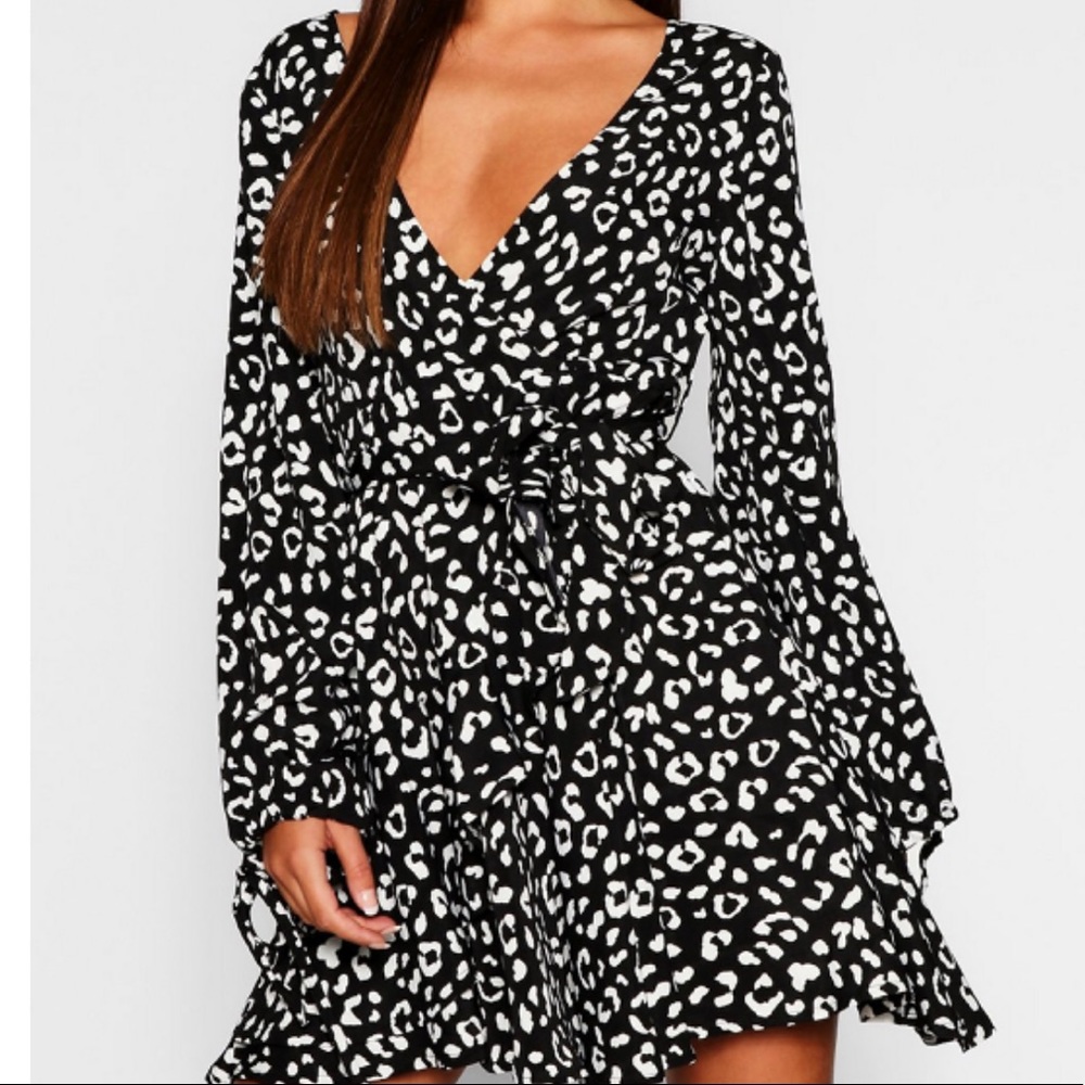 Leopard Pront Tea Dress